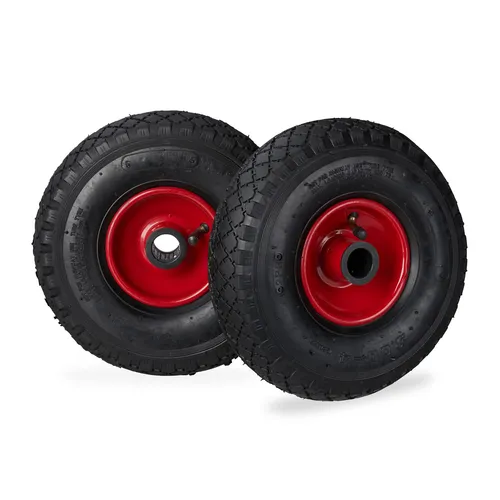 Sackkarrenrad Set - 100 kg Luftbereiftes Gummireifen - Räder für Sackkarren, robust und langlebig, ideal für schwere Lasten bis 100 kg, inklusive 4 Stück für vielseitigen Einsatz.