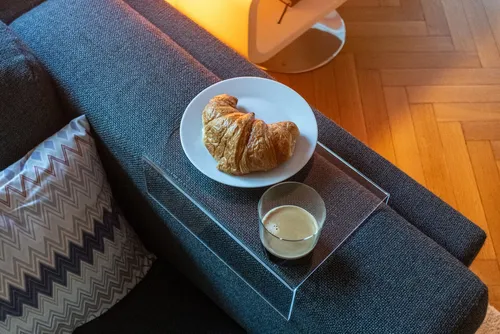 queence Beistelltisch Ablagefläche für Sofalehne, Tablett, Tisch, Acrylglas Sofa, Sofa Acryl Ablage in verschiedenen Abmessungen erhältlich