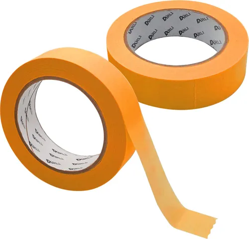 ARLI 2x Kreppband Goldband 30 mm x 50m Acrylat Abdeckbänder ECO für Maler und Lackierer
