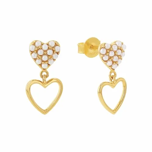 Amor Paar Ohrstecker Herzen 2038071 - Ohrstecker aus 925 Sterling Silber mit funkelnden Glasperlen und filigranem Herz-Design. Ein stilvolles Statement-Piece für jeden Anlass, perfekt kombinierbar mit anderen Schmuckstücken.