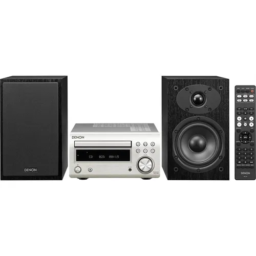 Denon D-M41DAB FM/DAB/CD Receiver mit Bluetooth - Kompaktanlage mit 30W Ausgangsleistung, CD- und MP3-Wiedergabe sowie inkl. 2 Lautsprecher für ein beeindruckendes Klangerlebnis.