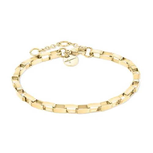 Tamaris Armband TJ-0553-B-21 - Elegantes Damenarmband aus poliertem Edelstahl in Gold, 21 cm lang. Zeitloses Design und hochwertige Qualität, ideal als Geschenk für besondere Anlässe.