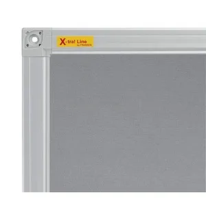 FRANKEN Pinnwand X-tra!Line 180 x 120 cm – Grau - Pinntafeln (Stoff, Kork...) – Ideal für Büroorganisation mit eleganter Filzoberfläche und einfachem Anbringen von Notizen und Bildern.
