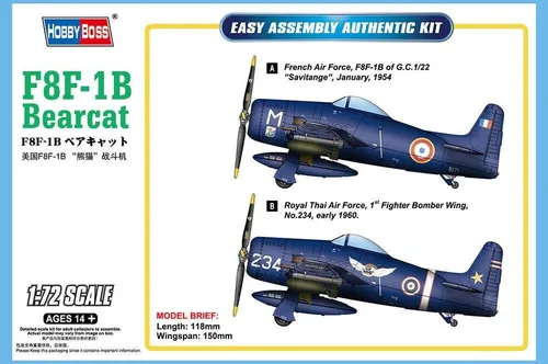 Hobby Boss 87268 F8F-1B Bearcat in 1:72 Bausatz Neu