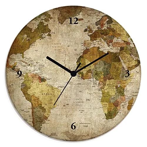 ARTLAND Wanddeko Wanduhr ohne Tickgeräusche - Wanduhren in Wohnaccessoires, lautloses Design auf Float Glas, ideal für ruhige Räume und stilvolle Akzente.