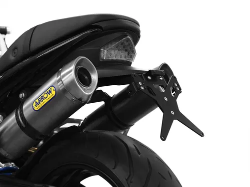 ZIEGER Kennzeichenhalter für Triumph Speed Triple 1050 (2005-2007) - Robuste Kennzeichenhalterung aus pulverbeschichtetem Metall, ideal für Straßenmotorräder. Inklusive Montagezubehör und 1 Jahr Herstellergarantie.