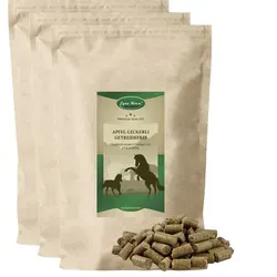 Lyra Horse® Apfel Leckerli 15 kg - Pferdefutter mit 25% Apfeltrester, gesund und schmackhaft – ideal als Belohnung beim Training für Ihr Pferd, unterstützt Verdauung und Vitalität.