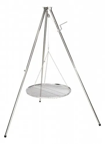 Edelstahl - Dreibein Schwenker Grillgestell & 60 cm Edelstahlrost