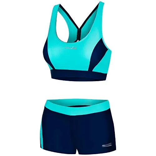 Aqua Speed Sport Bikini Set Damen | Zweiteiler für Beachvolleyball - Bikini-Sets für Damen mit herausnehmbaren Cups und robustem X-Form Rücken. VITA-Gewebe bietet Komfort, Chlorresistenz und perfekte Passform für sportliche Aktivitäten.