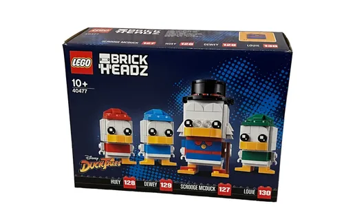 LEGO BrickHeadz Dagobert Duck, Tick, Trick & Track (40477) - LEGO Set mit 340 Teilen für Fans ab 10 Jahren, ideal für kreative Bauprojekte und Sammler in der Disney Themenwelt.