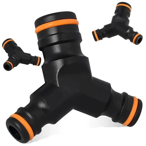 3-Wege Y-Schlauchverbinder Schlauchverteiler T-Stück für Schnellkupplungen PowerJet Wasserverteiler Y-Splitter Y-Stück Gartenschlauch Verteiler Bewässerungssysteme Schlauch-Verbindung