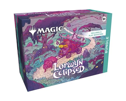 Magic: The Gathering Lorwyn Eclipsed Fat Pack Bundle - Entdecke das Lorwyn Eclipsed Bundle für Magic: The Gathering – ideal für Sammler und Neueinsteiger. Enthält 9 Play-Booster, Länderpakete und eine dekorative Aufbewahrungsbox für ein umfassendes Spielerlebnis.