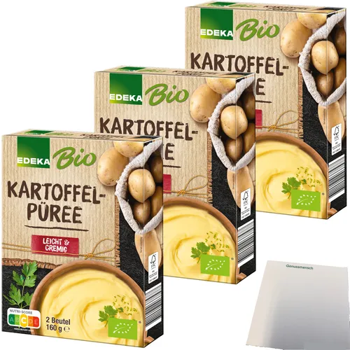 Edeka Bio Kartoffelpüree besonders leicht & cremig 3x160g Packung usy Block