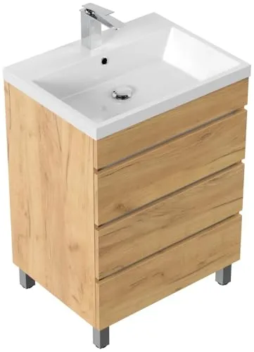 Magnolia Home Hängeschrank Via 60 SoftClose in Eiche Gold