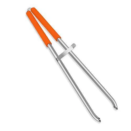 EJG 92 cm Langer Kommerziell Müll Greifen Allzweckgreifer, Leichtes Aluminium & Rostfrei, Mülleimzange, Greifhilfe, Abfallsammlung Gartennadber Plogging für die Müllabfuhr (Orange)