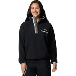 Columbia Helvetia II Cropped Half Snap Fleece Schwarz M - Damen Midlayer und Fleecejacken zum Skifahren, kuscheliges Sherpa-Fleece mit praktischer Brusttasche und verstellbarem Saum für individuellen Komfort und Stil in jeder Situation.