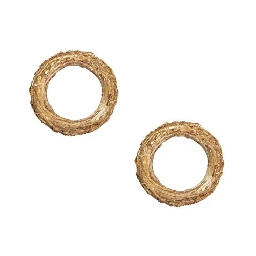 DekoPrinz® Strohkränze, 2 Stück – Ideal für kreative Dekoideen - Nussknacker: 2 Strohkränze mit 55 cm Durchmesser und 8 cm Stärke, perfekt als Basis für Advents- und Türkränze.