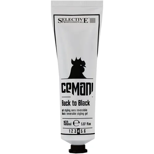 Selective Cemani Back to Black 150ml - Veganes, auswaschbares Haargel für starken Halt und das Abdecken grauer Haare. Ideal für alle Haartypen und sorgt für einen formenden Styling-Effekt.