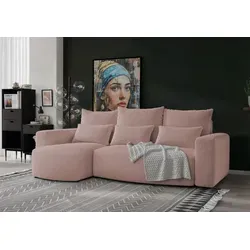 4ALLHOME Ecksofa Travis mit Schlaffunktion in pink von 4ALL HOME