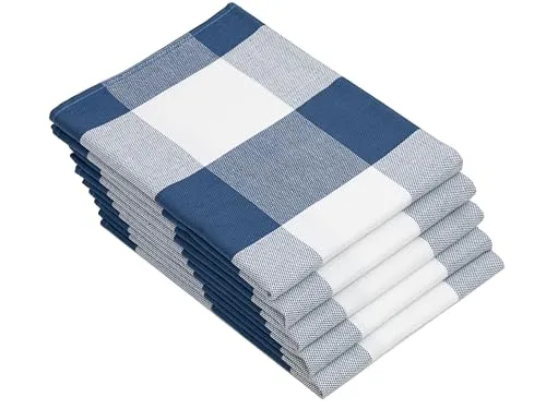 ZOLLNER 5er Set Geschirrtücher Baumwolle in 50x70 cm in blau von Zollner