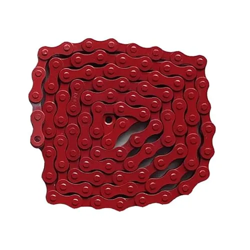 MOMOALA 1/2 x 1/8Inch 96 Link Single Speed Kette farbig Fixed Gear MTB BMX Fahrrad Sport Road rot
