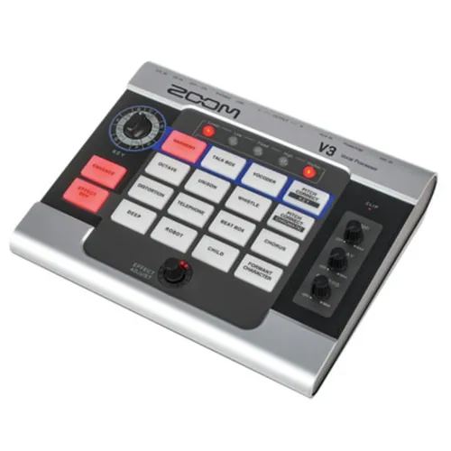 Zoom V3 B-Stock Vocal Processor - B-Stock Vocal Processor mit 16 kreativen Effekten zur Stimmbearbeitung, ideal für Musiker und Podcaster; integriertes USB Audio-Interface und bis zu 5 Effekte gleichzeitig nutzbar.