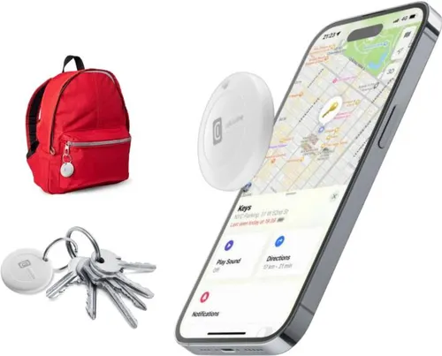 Cellularline Tracy - Designed for iOS - Finder - Weiß - Staubresistent - IP67 - CR2032 - 1 Jahr(e) (BTTRACY1W)