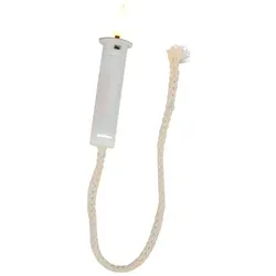 Decostar LED Korken weiß Öllampen-Optik 6/18h Timer mit 32cm Docht warmweiß - Weiß