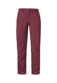 Schöffel Pants Engadin1 Warm Women - Dunkelburgunder (2965) Größe 44 - Wanderhose für Damen mit 4-Wege-Stretch, wärmender Innenseite und wasserabweisenden Eigenschaften, ideal für wechselhafte Wetterbedingungen beim Wandern.