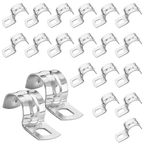 Poppstar 20 Stück Befestigungsschellen Edelstahl, Bandbreite 12mm, für Rohrdurchmesser 12mm