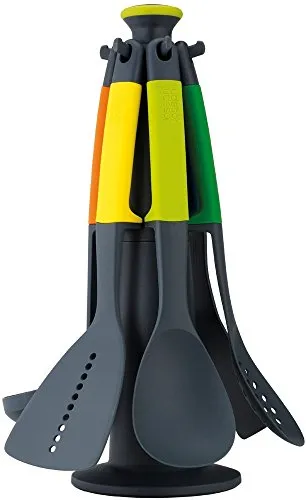 Joseph Joseph Elevate Karussell (JJ10118) - Praktisches Küchenutensil, das Löffel und Spatel hygienisch und platzsparend aufbewahrt, ideal für kreative Köche.