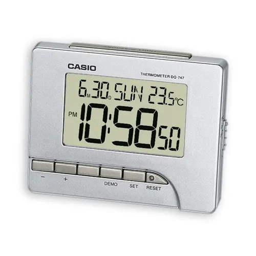 Casio LED-Wecker DQ-747-8EF in silber von CASIO