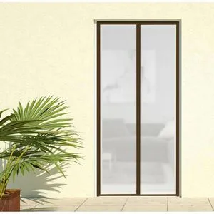 Culex Fliegengitter Magnet-Lamellenvorhang weiß für Türen - Praktischer Insektenschutz mit selbstklebendem Klettband und starken Magneten für einfaches Öffnen und Schließen. Ideal für Balkon- oder Terrassentüren.