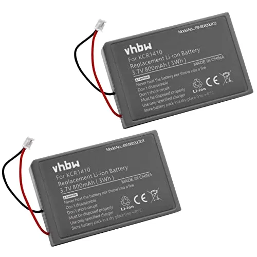 vhbw 2X Akku kompatibel mit Sony PS4 Dualshock Controller V2 Controller (800mAh, 3,7V, Li-Ion)