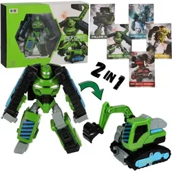 Transformierbarer 2-in-1 Baggerroboter, Baumaschinen-Spielzeug für Kinder ab 3 Jahren – MEGA CREATIVE
