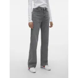 VERO MODA VMTESSA HR WIDE JEANS - Modische High-waist-Jeans für Damen in Medium Grey Denim. Hohe Leibhöhe und weit geschnitten, ideal für lässige Freizeitlooks. Pflegeleicht und vielseitig kombinierbar.