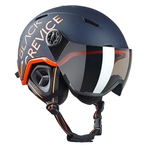 Black Crevice Skihelm Vail mit Visier, matt Navy/orange, L (58-61 cm)…