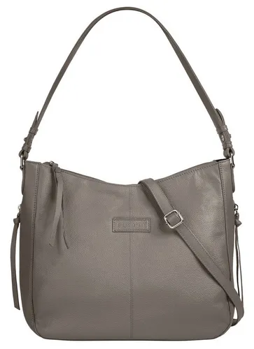 Shopper BRUNO BANANI - eleganter Damen Ledershopper in grau - Handtaschen aus 100% Rindleder mit viel Stauraum und praktischen Fächern für Schlüssel und Smartphone. Verstellbarer Schultergurt für maximalen Tragekomfort.