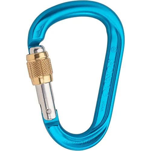 AustriAlpin HMS Rondo Alu Schraub-Karabiner, azurblau in blau von AUSTRIALPIN