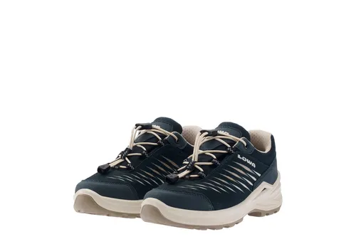 Lowa Wanderschuhe Zirrox II GTX Low Junior – Wasserdichter Multifunktionsschuh für Kinder - Der ZIRROX II GTX LO JR ist leicht, sportlich und ideal für aktive Kinder. Mit praktischer Schnellschnürung und robuster Zehenkappe bietet er optimalen Tragekomfort und Schutz für kleine Füße.