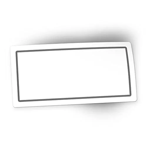 itenga 12x kleines Beschriftungsetikett Buchetiketten I Schulheft Etiketten I Namensschild beschreibbar selbstklebend Aufkleber aus Haftpapier Grau Weiß 5x2,5cm