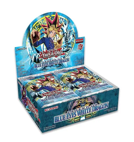 Yugioh Legend of Blue-Eyes White Dragon LOB 25th Anniversary Display - Deutsch - TCG OVP Displays, 25th Anniversary Edition mit exklusiven Boostern und beliebten Charakteren wie Yugi und Kaiba für Sammler und Fans!