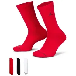 Nike Funktionssocken U J ED CUSH POLY CREW 3PR 144 schweißableitend, weiches Material, mit Elasthan bunt L (42/45)
