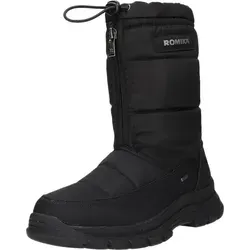 Romika Gefütterte Winterstiefel für Damen in Schwarz, Schuhgröße 40 EU - Wanderschuhe mit Warmfutter und wasserdichtem ROMITEX, ideal für kalte Wintertage. Mit profilierter Laufsohle und Teilreißverschluss für perfekten Halt und Komfort.