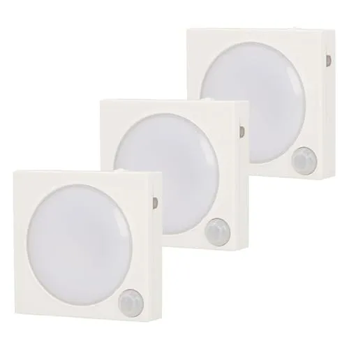 UNITEC LED Nachtlicht mit Bewegungsmelder und Dämmerungssensor, 3 Stück - Energiesparlampen mit automatischem Ein-/Ausschalten durch Bewegungsmelder und Dämmerungssensor für optimale Orientierung in der Dunkelheit.