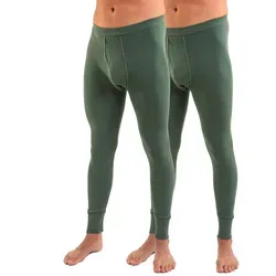 HERMKO Lange Unterhose 3540 2er Pack Herren in grün von HERMKO