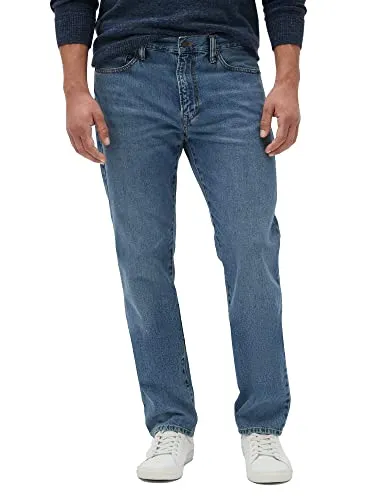 GAP Herren Straight Fit Denim Jeans, Medium Wash Vista, 33W / 30L