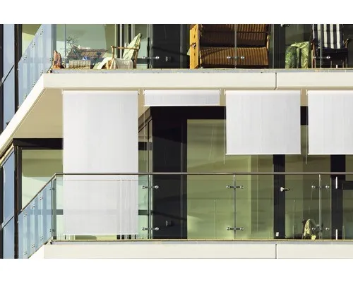 Peddy Shield Sonnenrollo HDPE 140 cm x 240 cm Cremeweiß