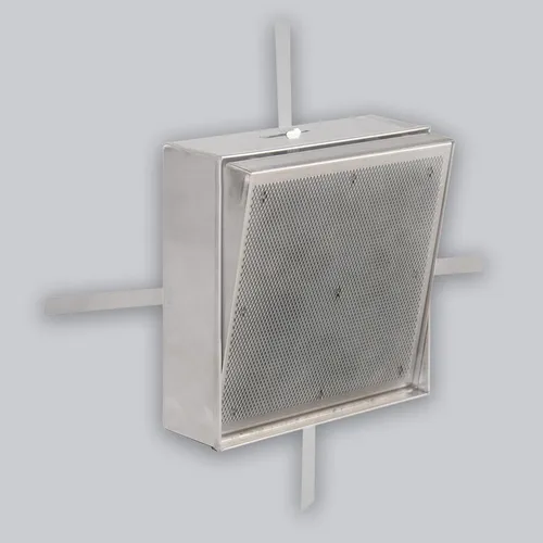Kipp-Putztür S 145 x 145 mm aus Edelstahl - Kipp-Putztür für Kamine & Holzöfen – elegant und funktional. Mit einfachem Kippmechanismus und anpassbarer Oberfläche sorgt sie für einen harmonischen Look und verdeckt Wartungsöffnungen stilvoll.