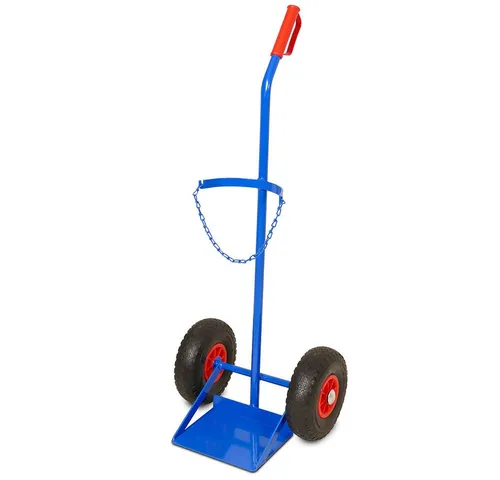 BRB-Lagertechnik Sackkarre für Gasflaschen, Tragkraft 100 kg, aus Stahl - Praktische Sackkarre für den sicheren Transport von Gasflaschen. Mit schlagfester Beschichtung, pannensicheren Reifen und ergonomischen Griffen für komfortablen Einsatz. Ideal für Baustellen und den täglichen Gebrauch.